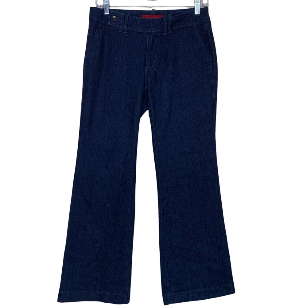 Banana Republic Trouser Dark Wash Wide Leg Limited Edition Jeans Size 6 Petite